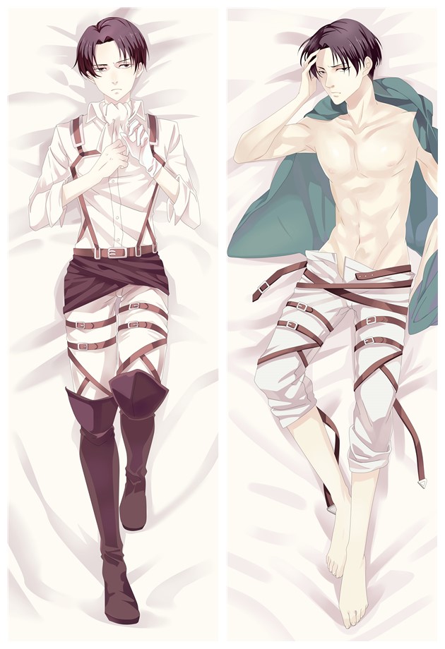 Levi Ackerman - Attack On Titan Hugging body anime cuddle pillow covers